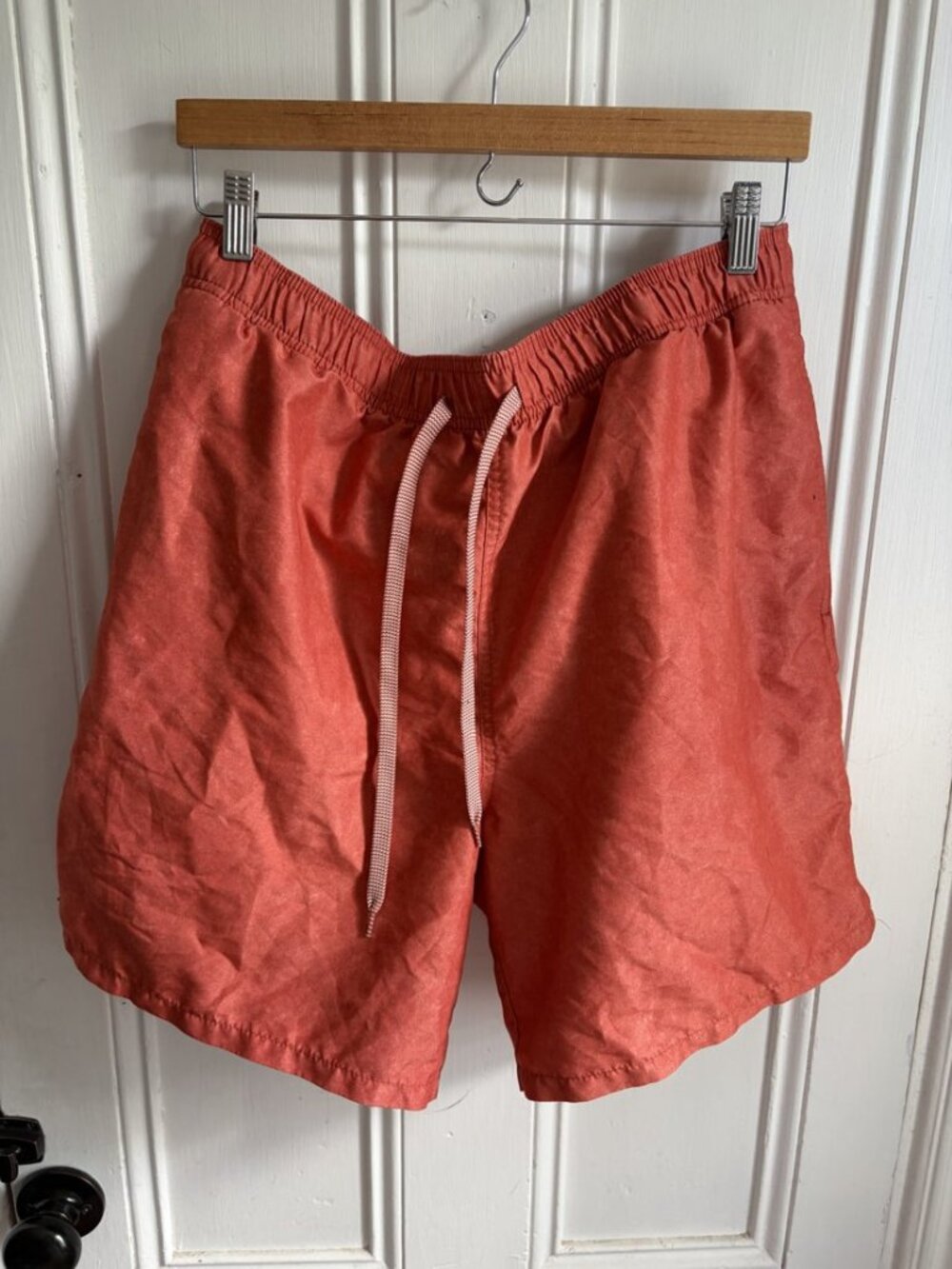 Goodfellow & Co Men's Swim Trunks Rust Orange Mesh Lined Size L Recycled
